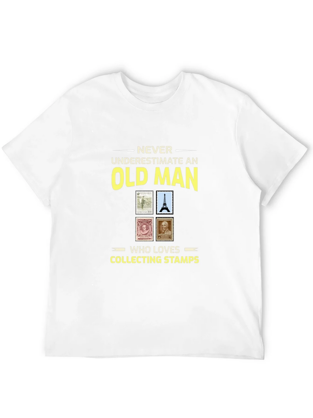 Old Man Stamp Collector T-Shirt product image 3
