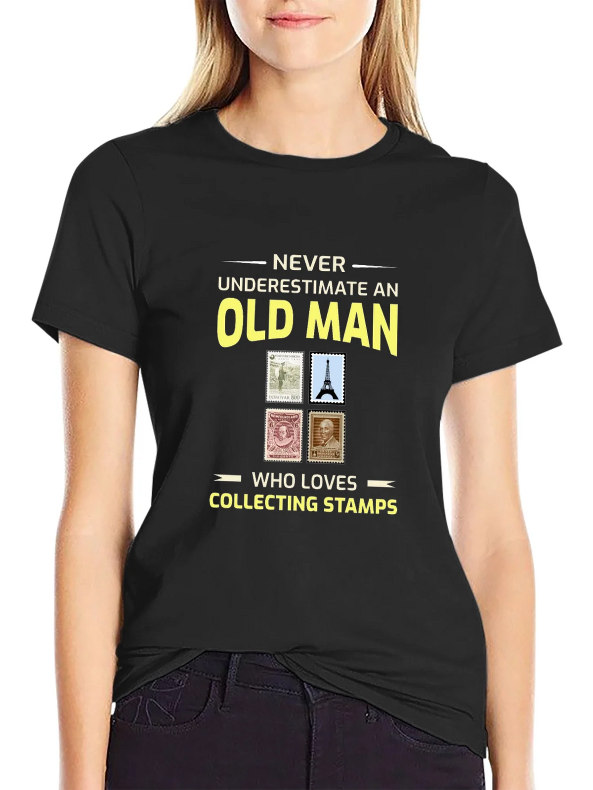 Old Man Stamp Collector T-Shirt product image 5