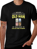 Old Man Stamp Collector T-Shirt product image 1