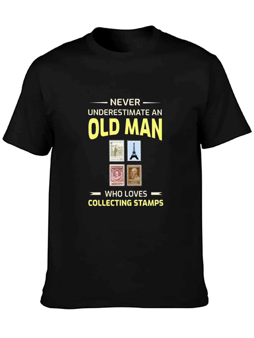 Old Man Stamp Collector T-Shirt product image 6