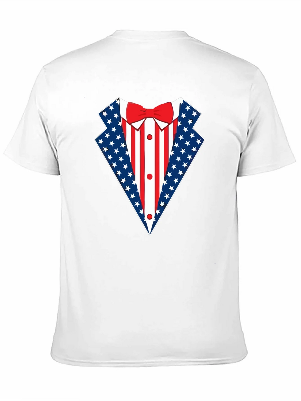 Patriotic USA Flag Tuxedo T-Shirt product image 2