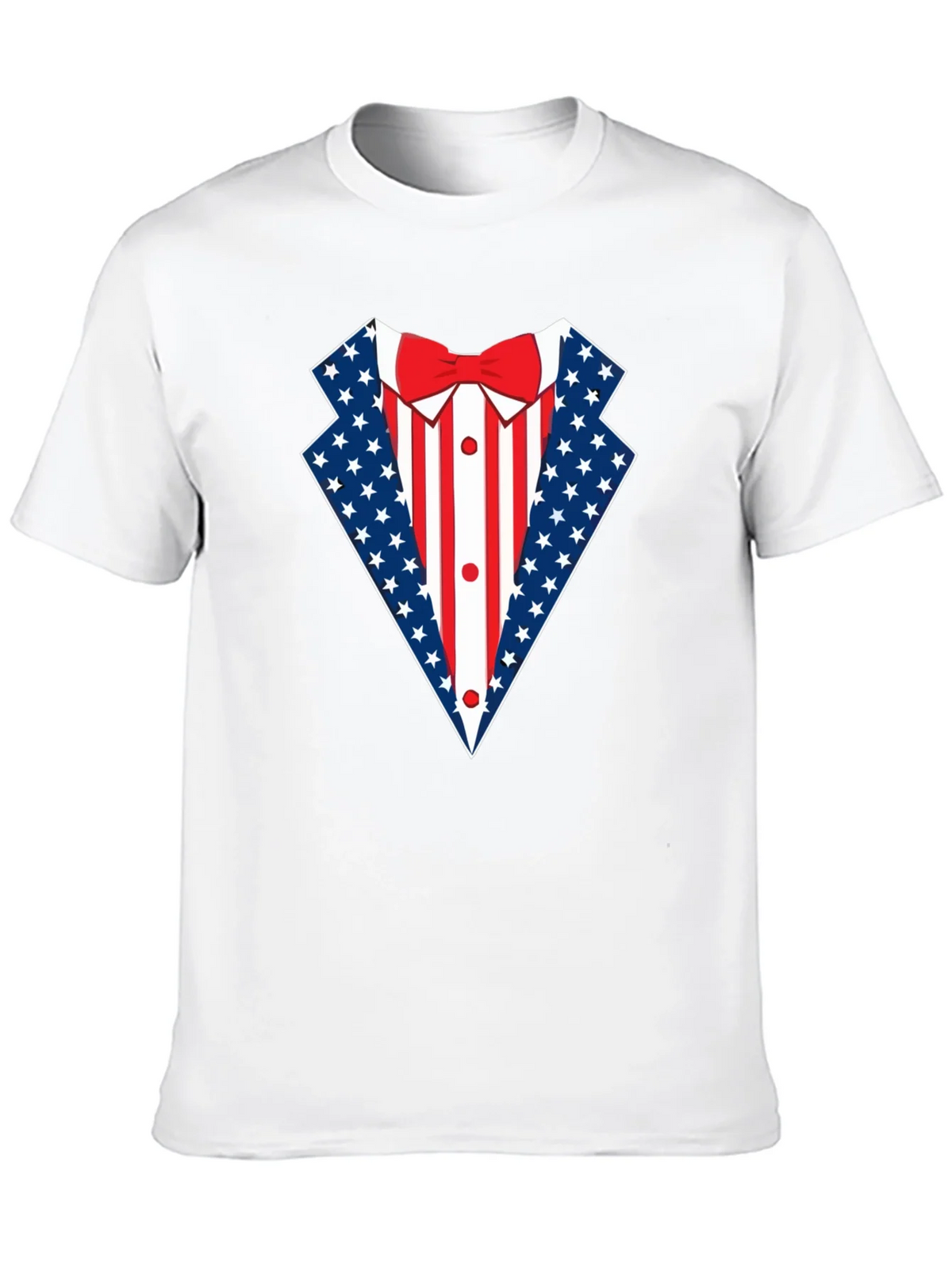 Patriotic USA Flag Tuxedo T-Shirt product image 12