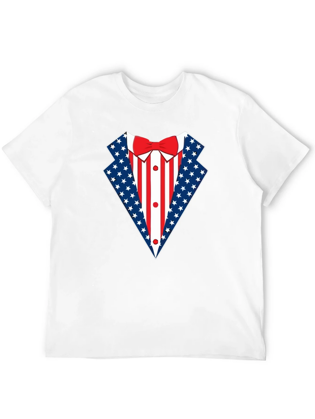 Patriotic USA Flag Tuxedo T-Shirt product image 3