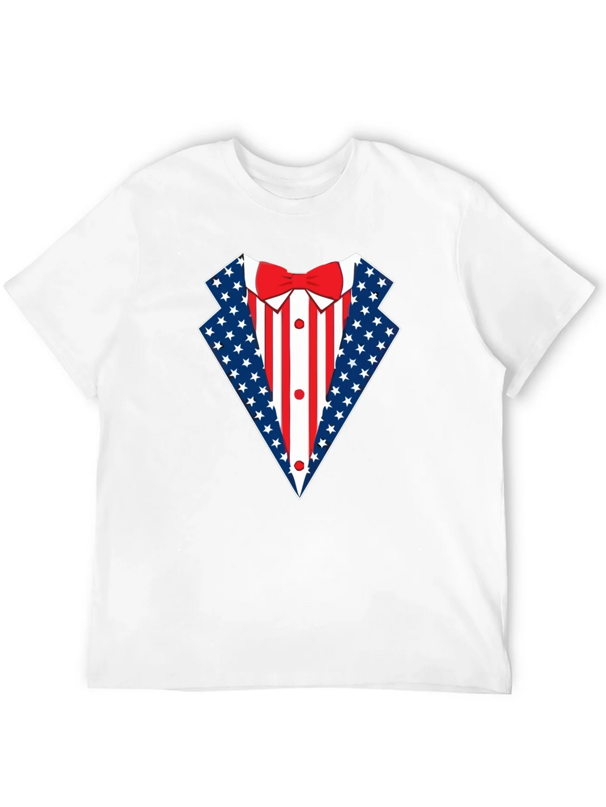 Patriotic USA Flag Tuxedo T-Shirt product image 3