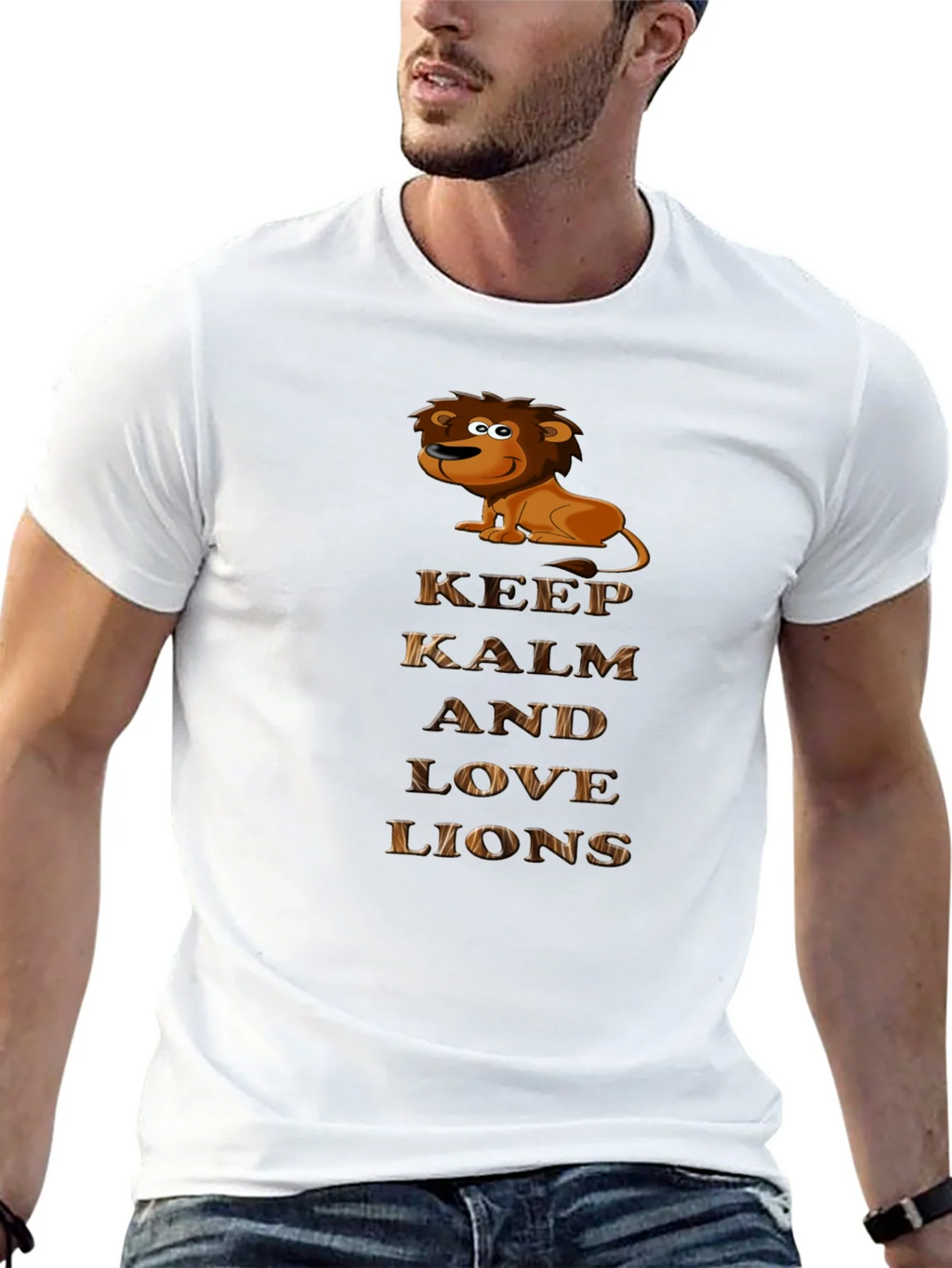 Keep Calm and Love Lions Graphic T-Shirt product image 4