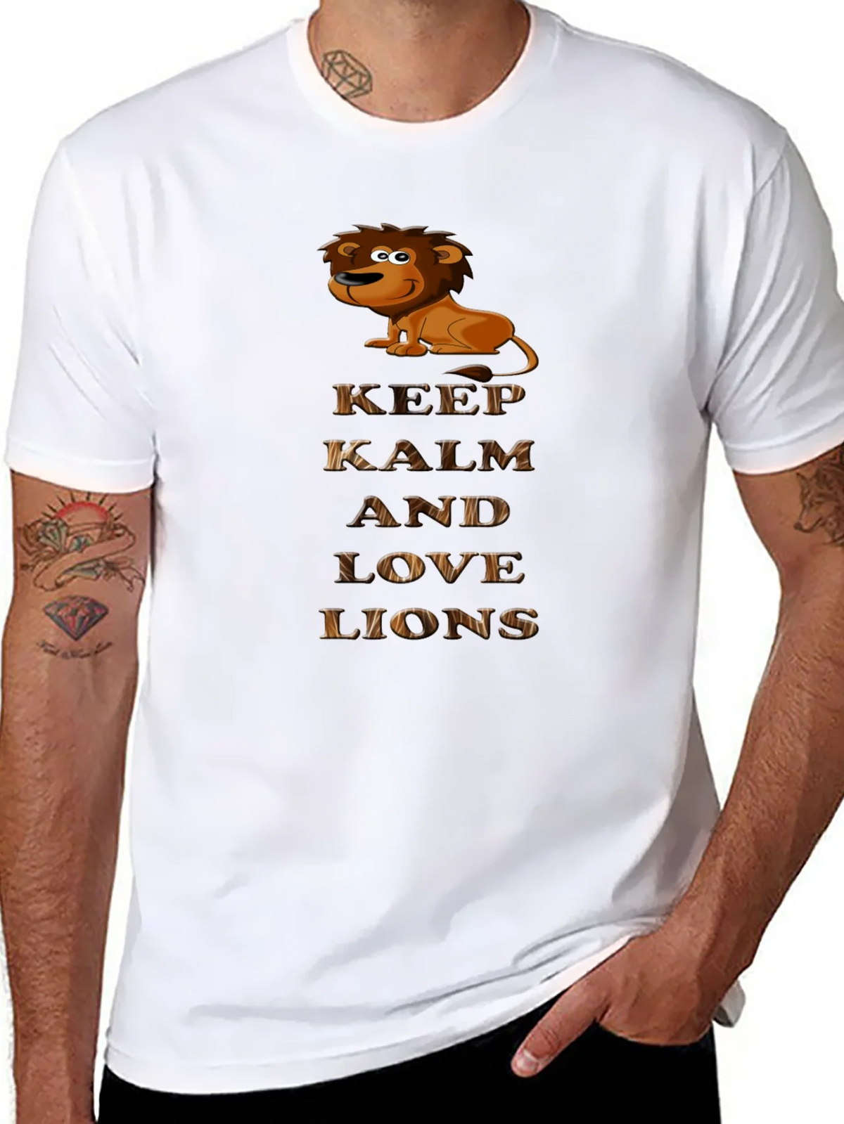 Keep Calm and Love Lions Graphic T-Shirt product image 10