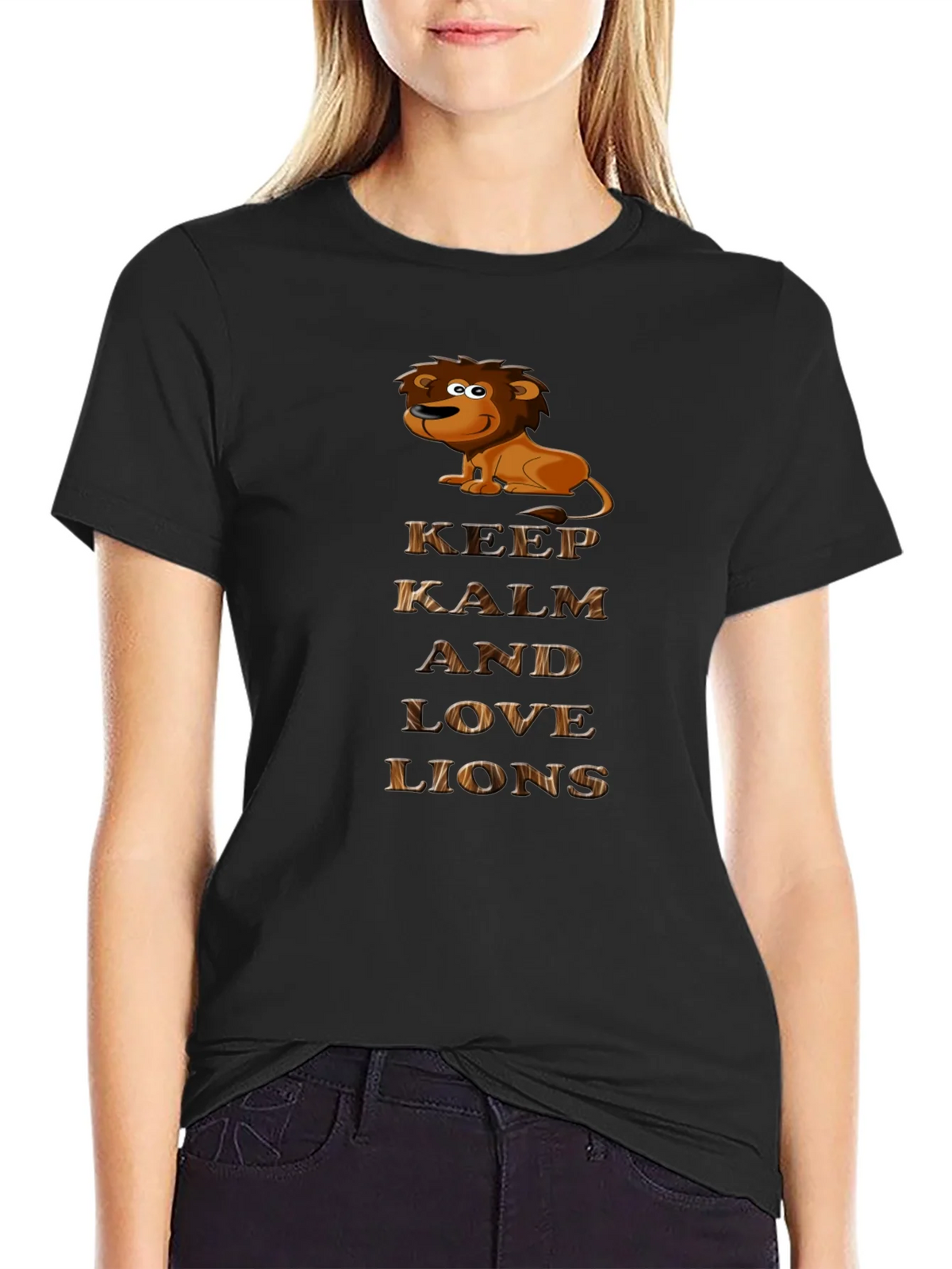 Keep Calm and Love Lions Graphic T-Shirt product image 5