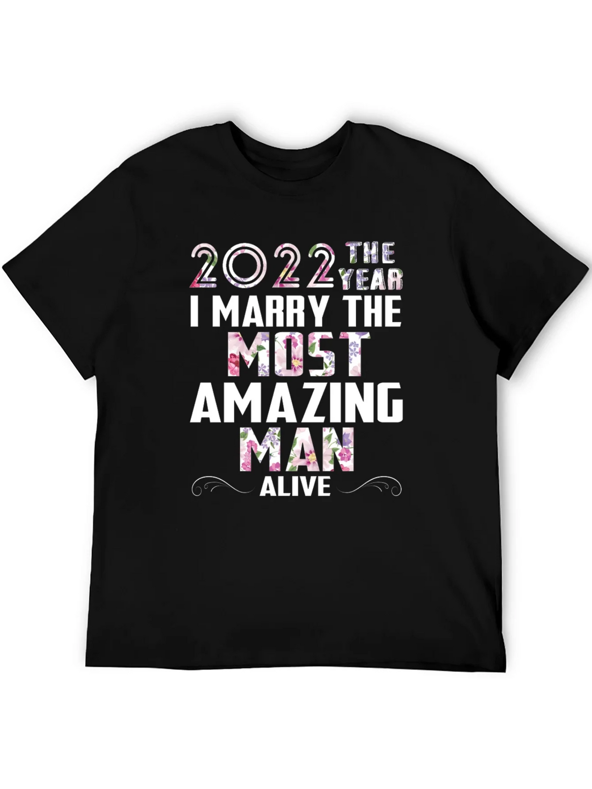 2022 Floral Wedding Groom T-Shirt product image 7