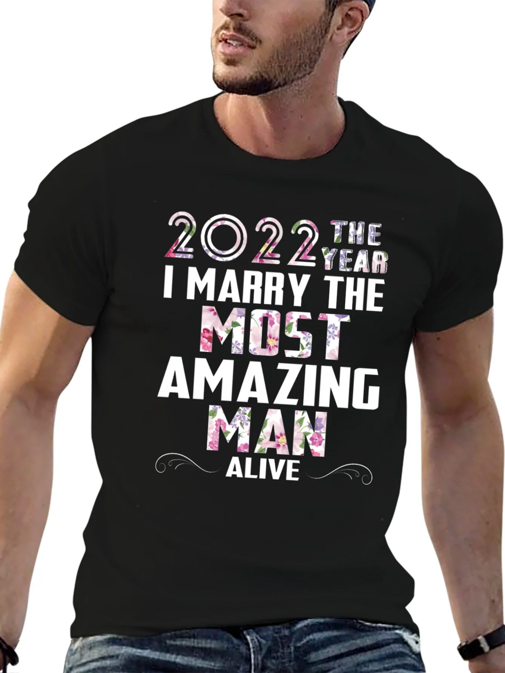 2022 Floral Wedding Groom T-Shirt product image 8