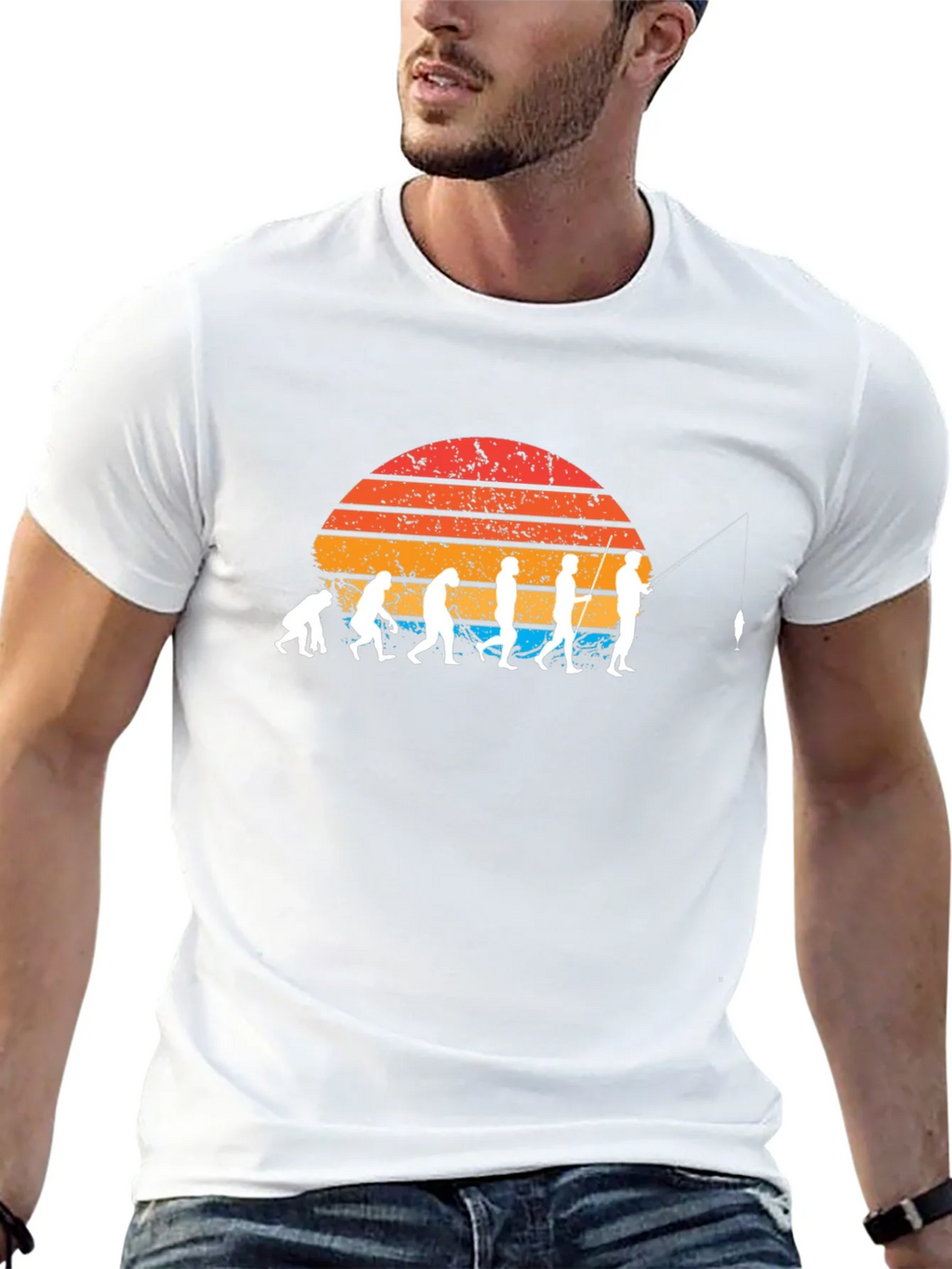 Evolution of Fishing T-Shirt - Retro Style product image 4