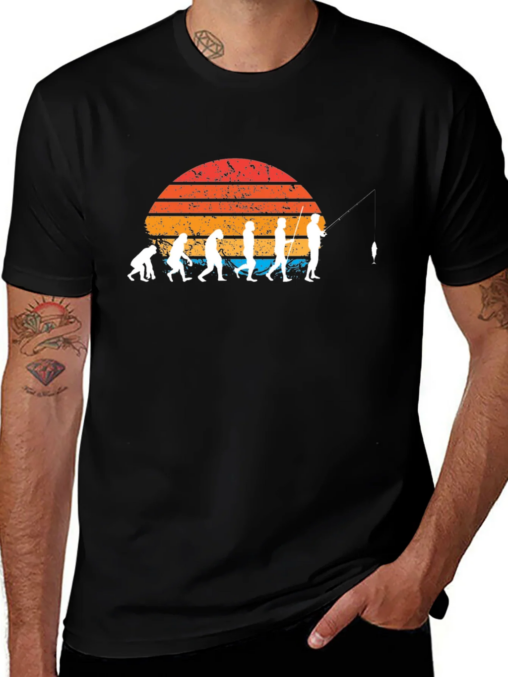 Evolution of Fishing T-Shirt - Retro Style product image 1