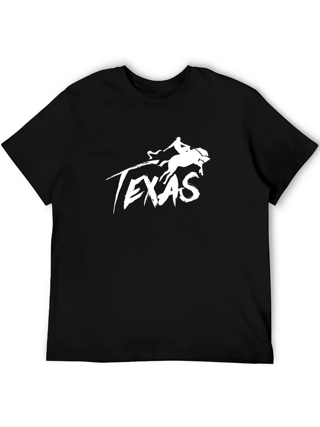Texas Horse Rider Graphic Tee - Black Cotton Blend product image 8
