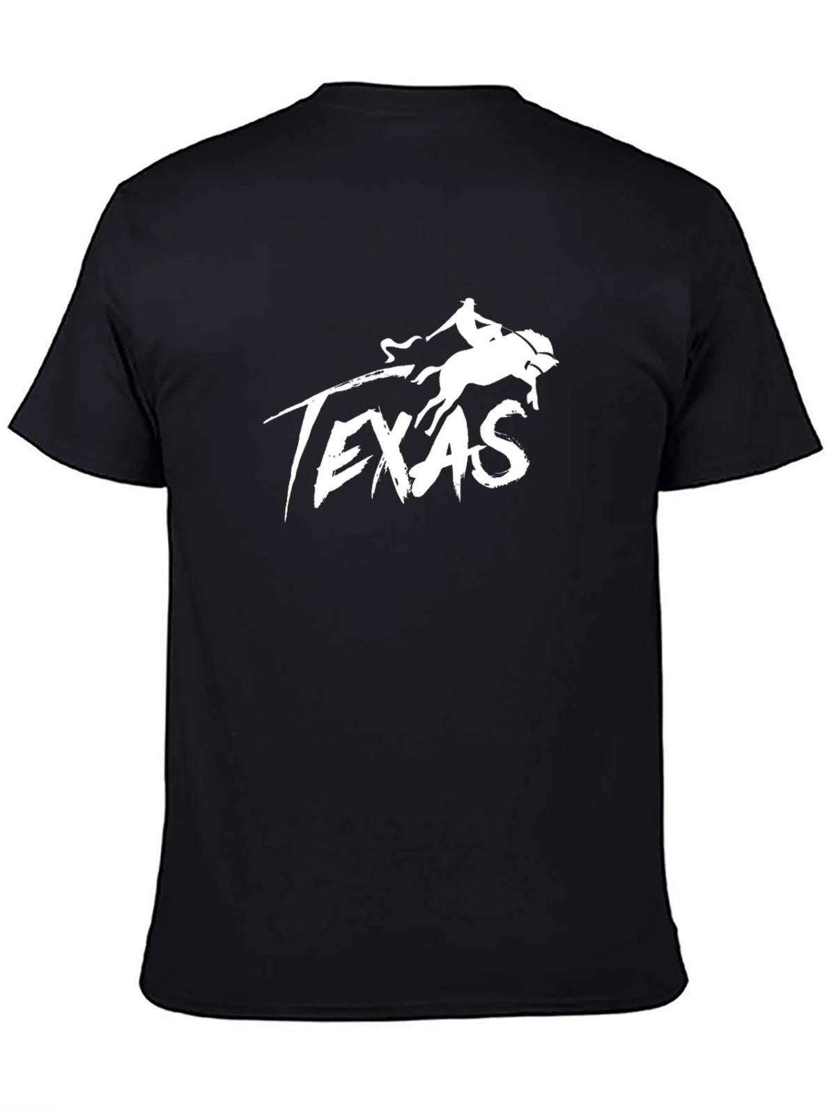 Texas Horse Rider Graphic Tee - Black Cotton Blend product image 7