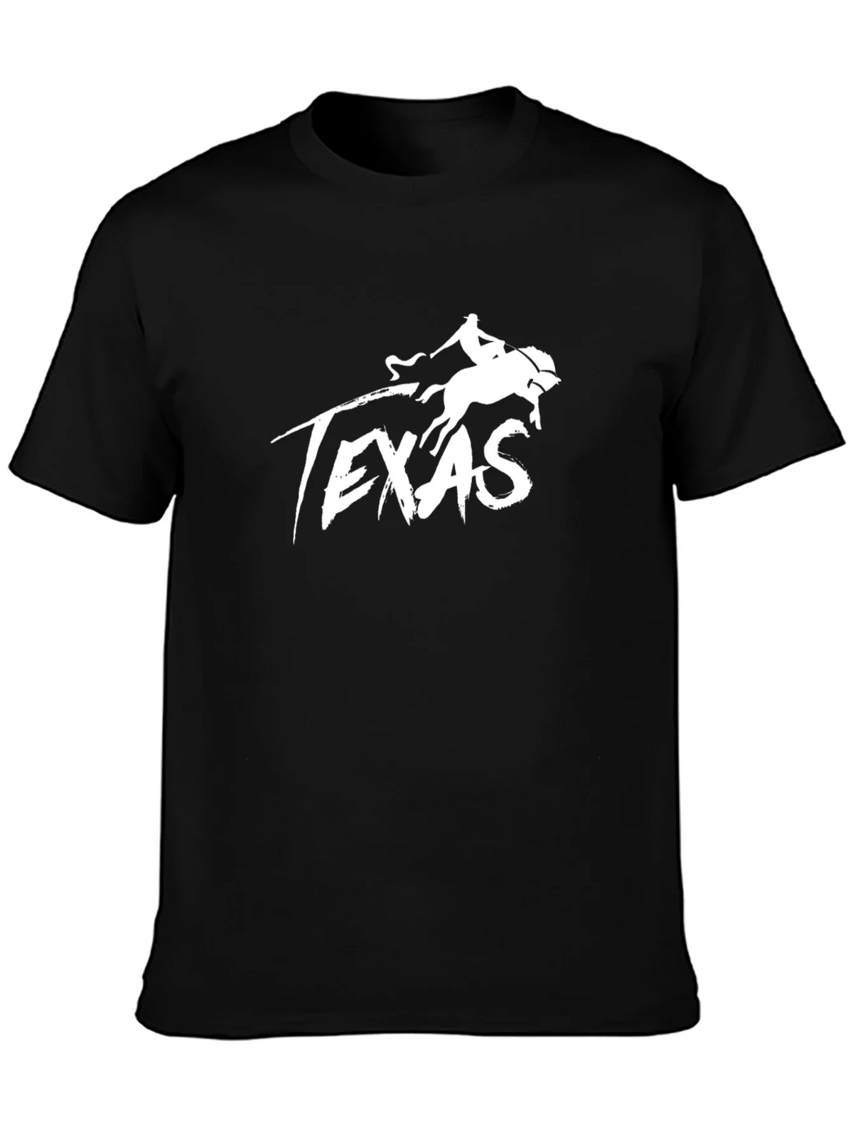 Texas Horse Rider Graphic Tee - Black Cotton Blend product image 6