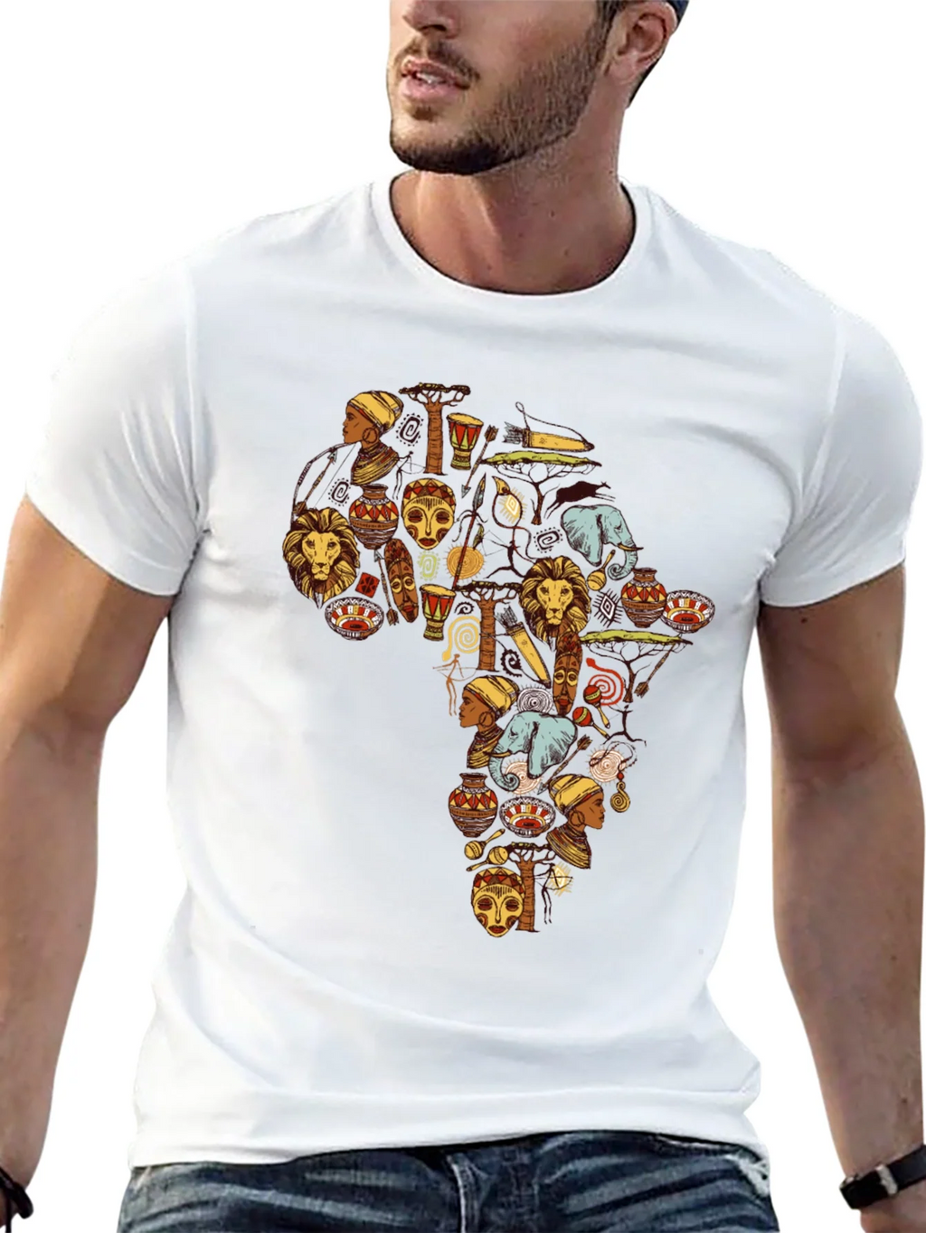 Africa Continent Art T-Shirt - Graphic Tee product image 1