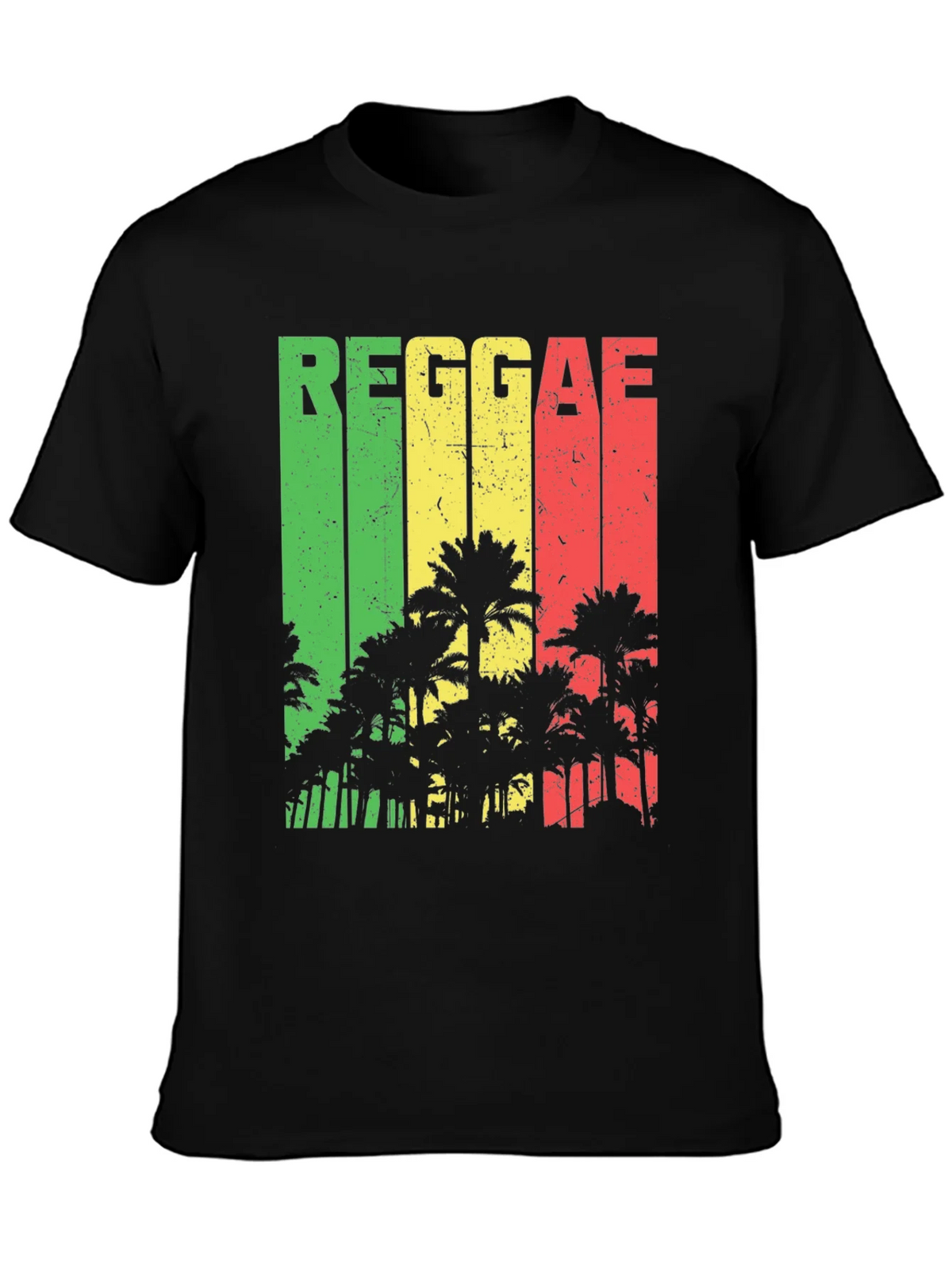 Reggae Vibe T-Shirt - Rasta Colors Palm Trees product image 1