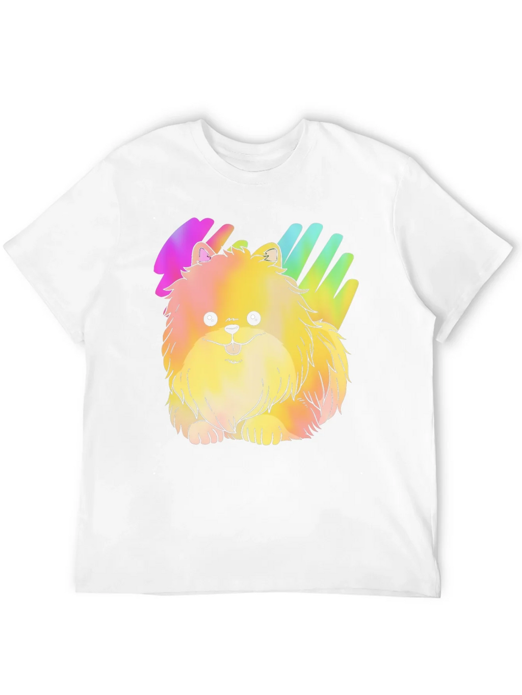 Cute Rainbow Pomeranian Dog Graphic T-Shirt product image 3