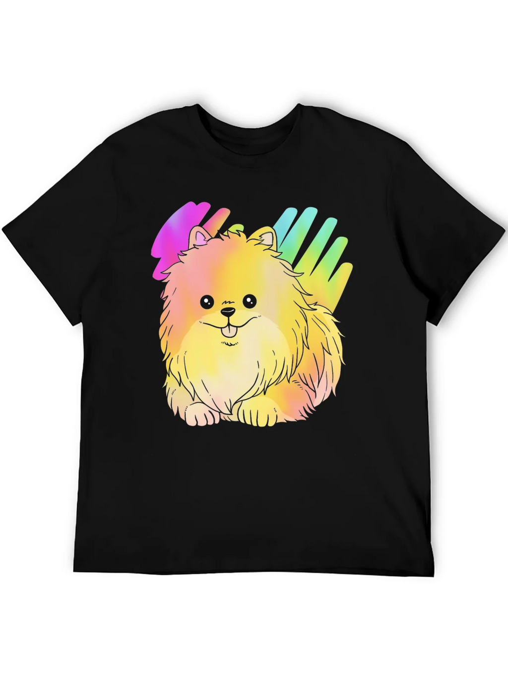 Cute Rainbow Pomeranian Dog Graphic T-Shirt product image 8