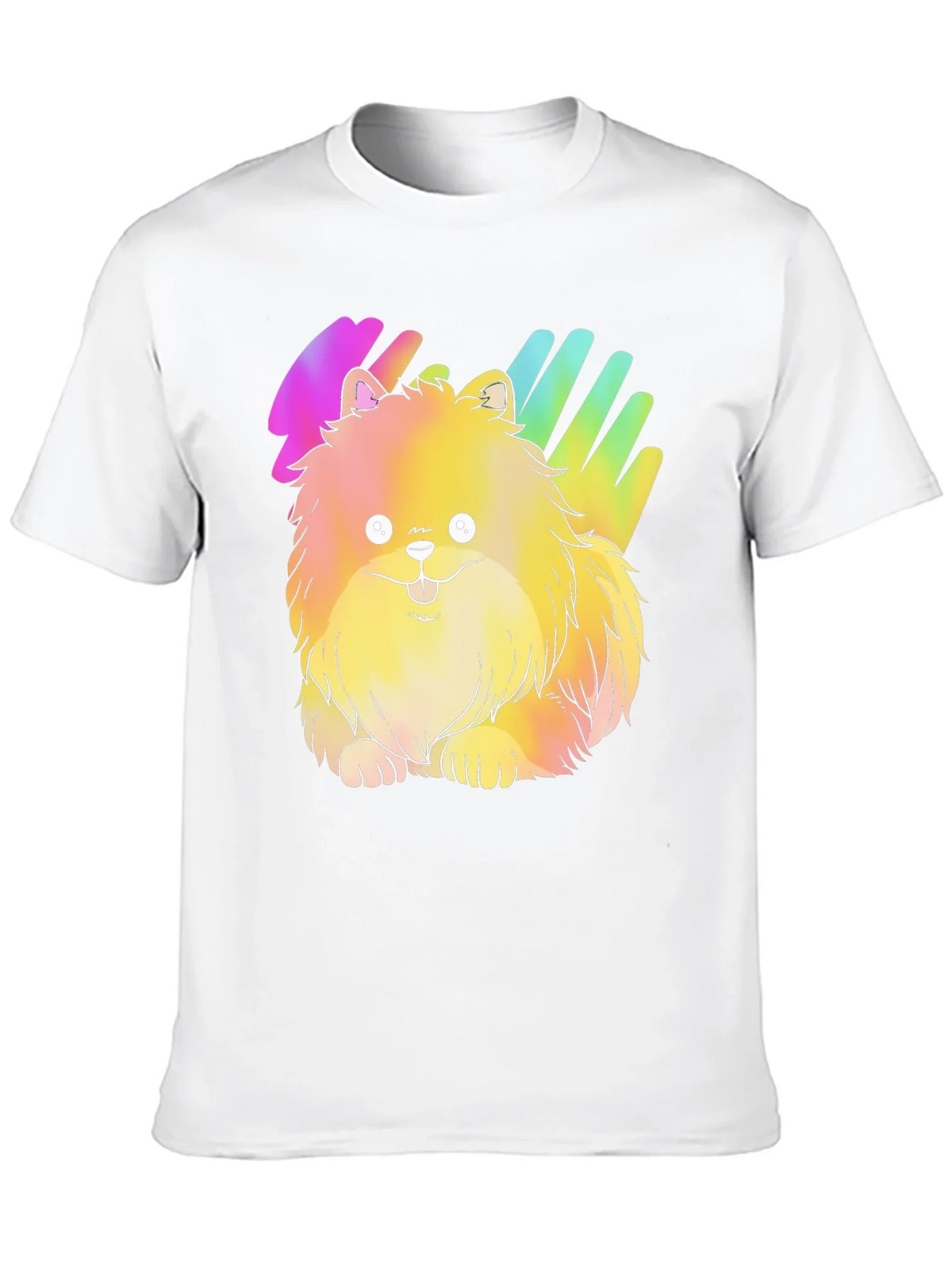 Cute Rainbow Pomeranian Dog Graphic T-Shirt product image 12