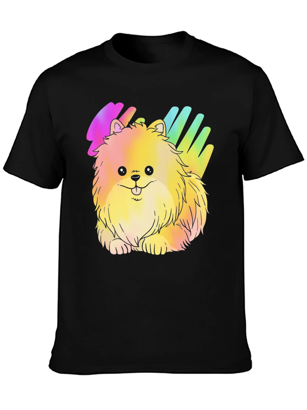 Cute Rainbow Pomeranian Dog Graphic T-Shirt product image 6
