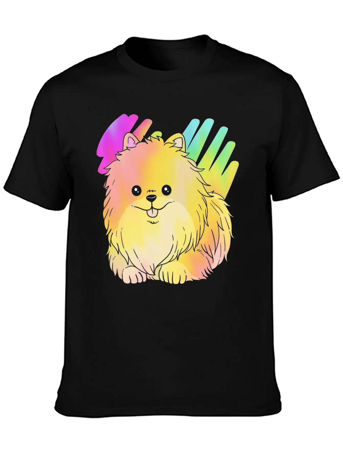 Cute Rainbow Pomeranian Dog Graphic T-Shirt product image 6