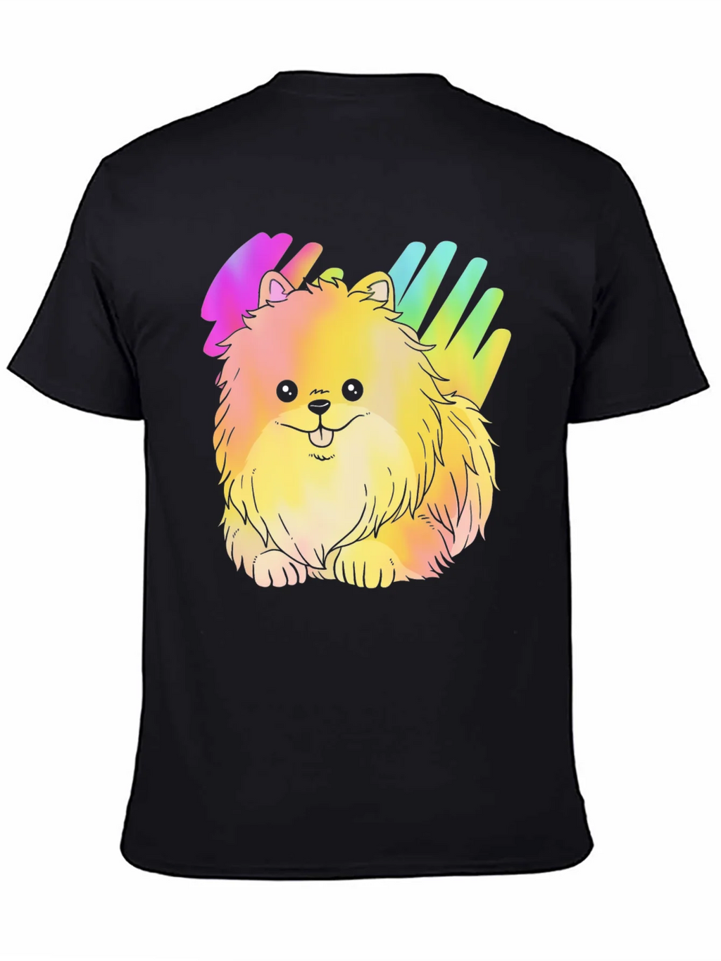 Cute Rainbow Pomeranian Dog Graphic T-Shirt product image 7