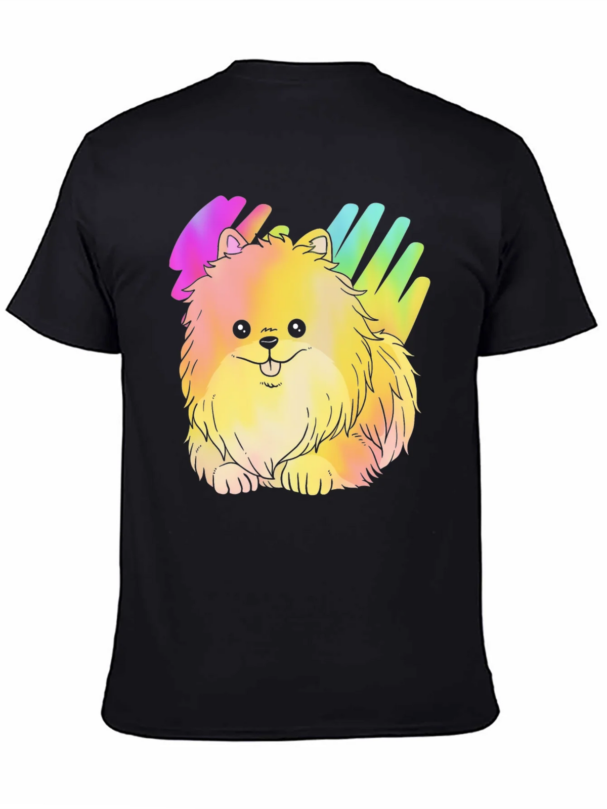 Cute Rainbow Pomeranian Dog Graphic T-Shirt product image 7