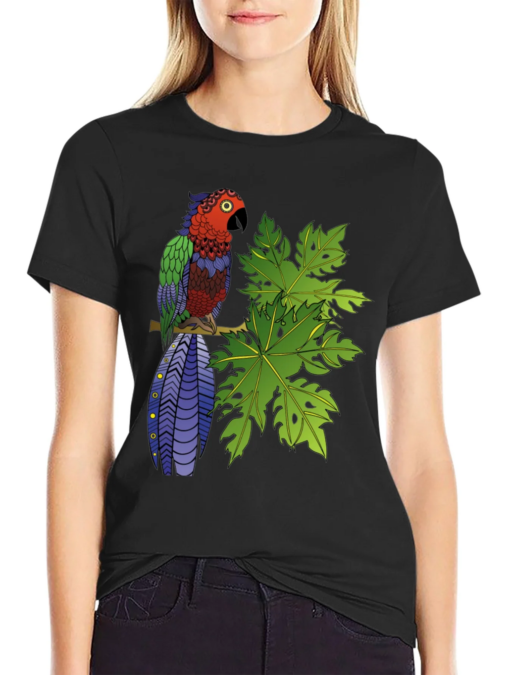 Tropical Parrot Graphic Tee - Nature Inspired product image 5