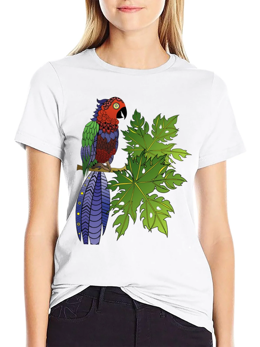 Tropical Parrot Graphic Tee - Nature Inspired product image 11
