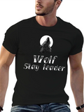 Wolf Howl Graphic Tee - Stay Leader Black T-Shirt product image 1