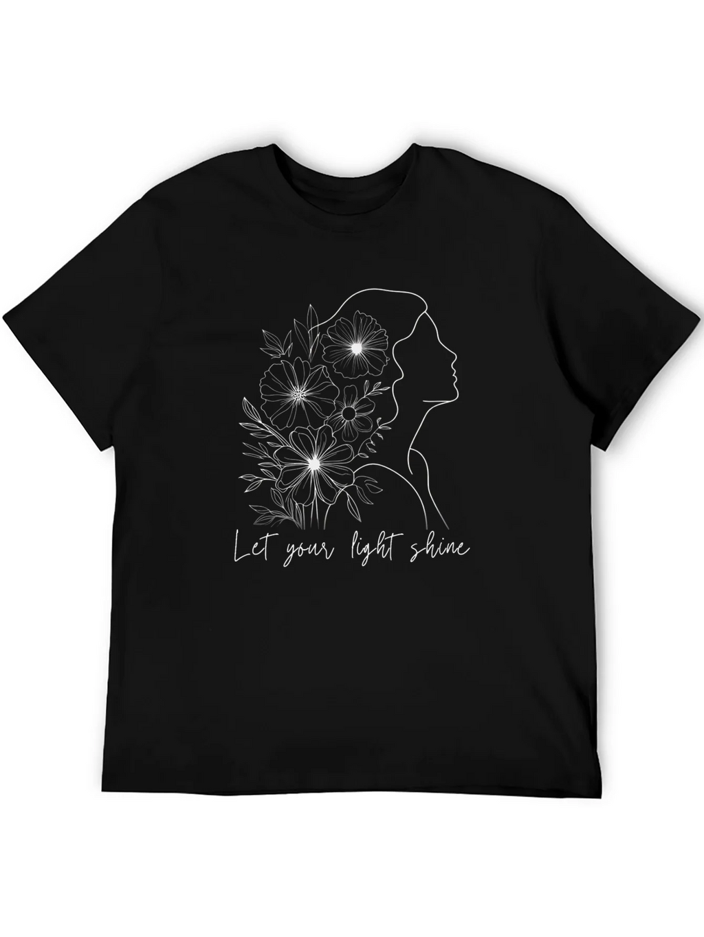 Elegant Let Your Light Shine Graphic Black T-Shirt product image 8