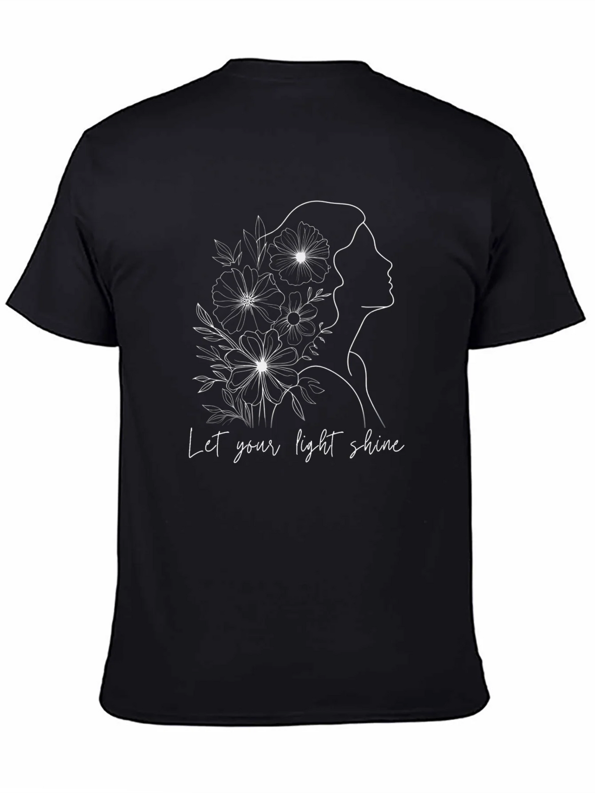 Elegant Let Your Light Shine Graphic Black T-Shirt product image 7