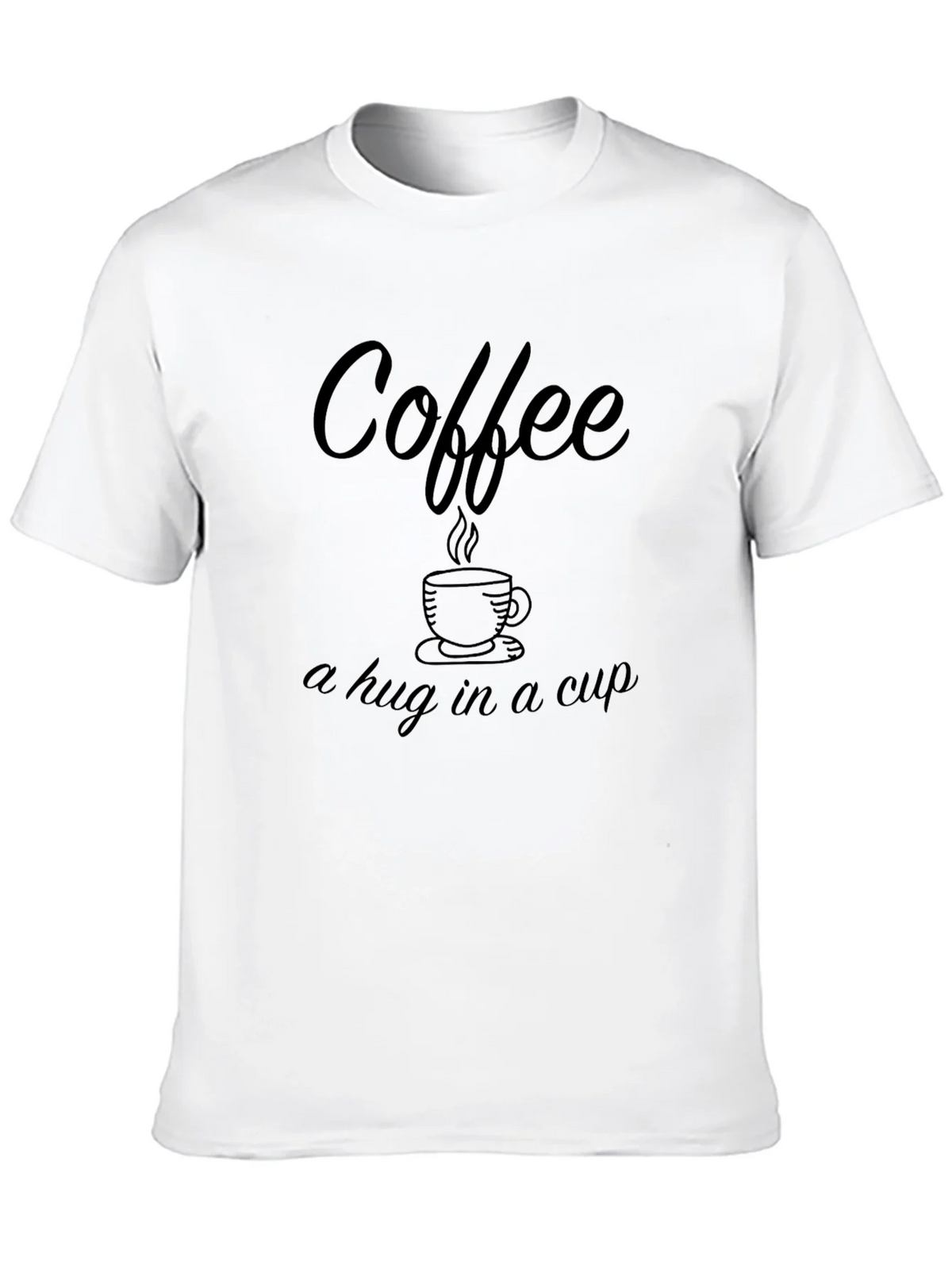 Coffee Hug in a Cup Black T-Shirt