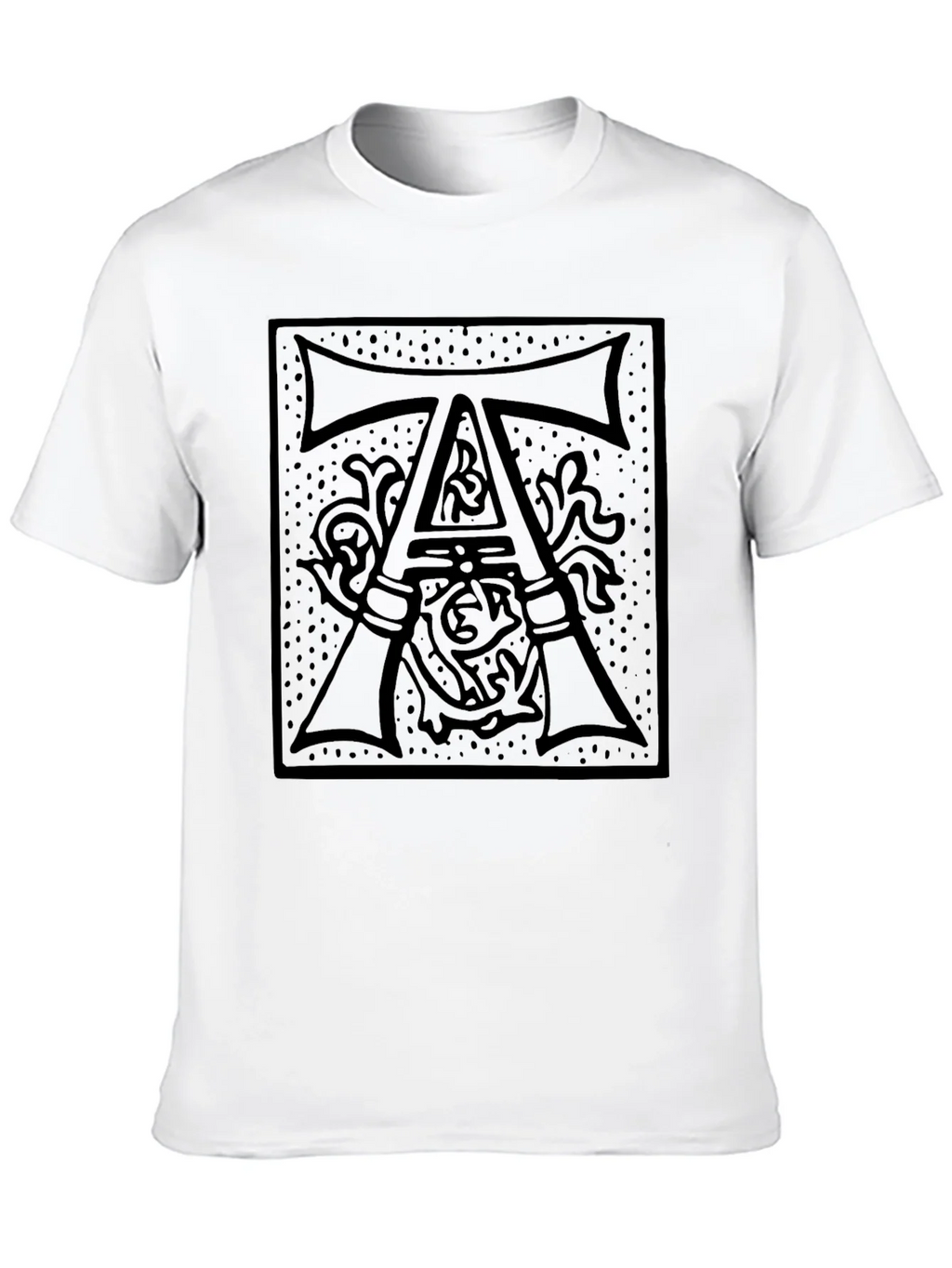 Monogram A Graphic Print Black T-Shirt product image 6