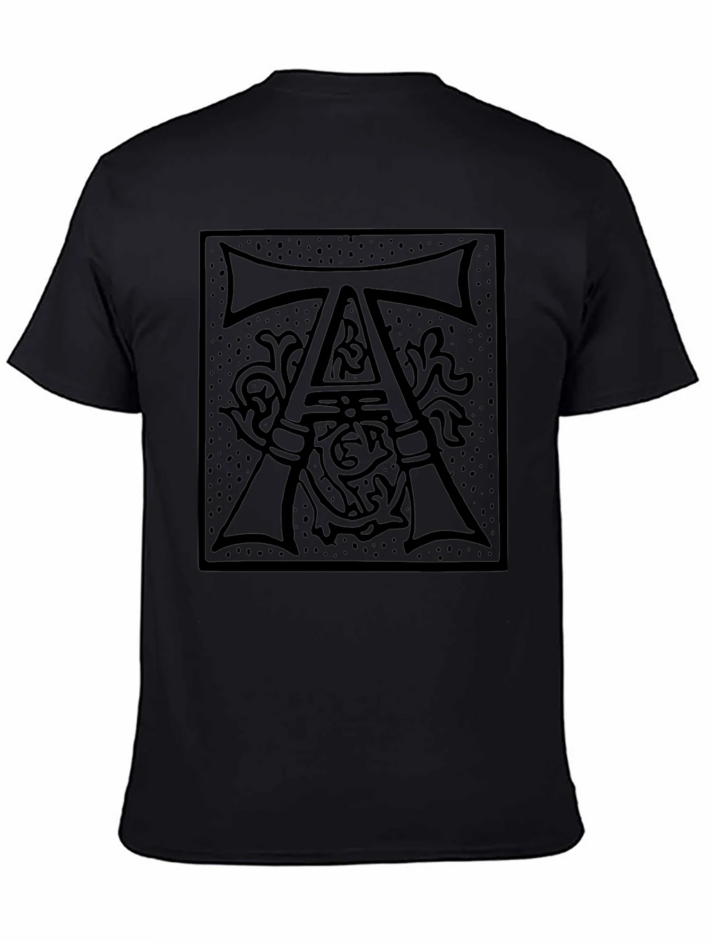 Monogram A Graphic Print Black T-Shirt product image 1