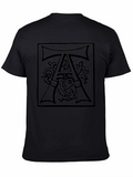 Monogram A Graphic Print Black T-Shirt product image 1