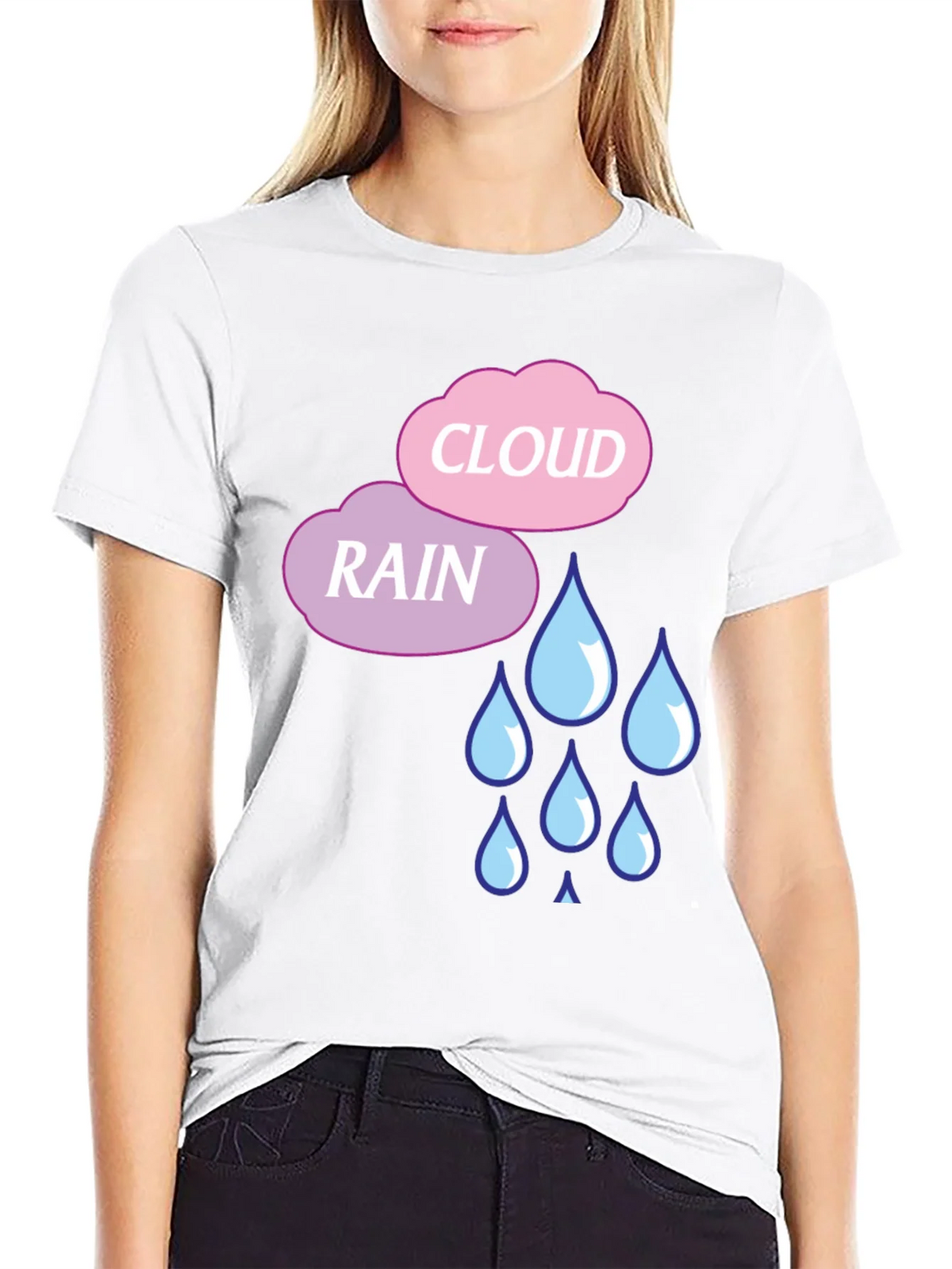 Rain Cloud Graphic T-Shirt - Cute Weather Design product image 11