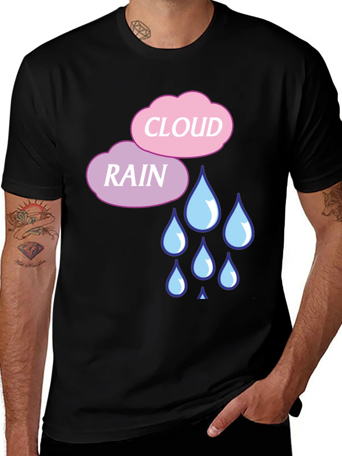 Rain Cloud Graphic T-Shirt - Cute Weather Design product image 1