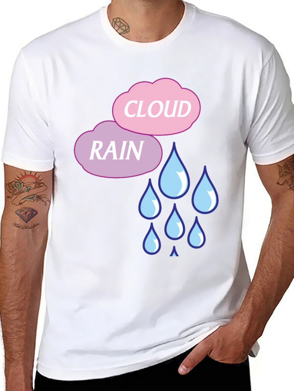 Rain Cloud Graphic T-Shirt - Cute Weather Design product image 10