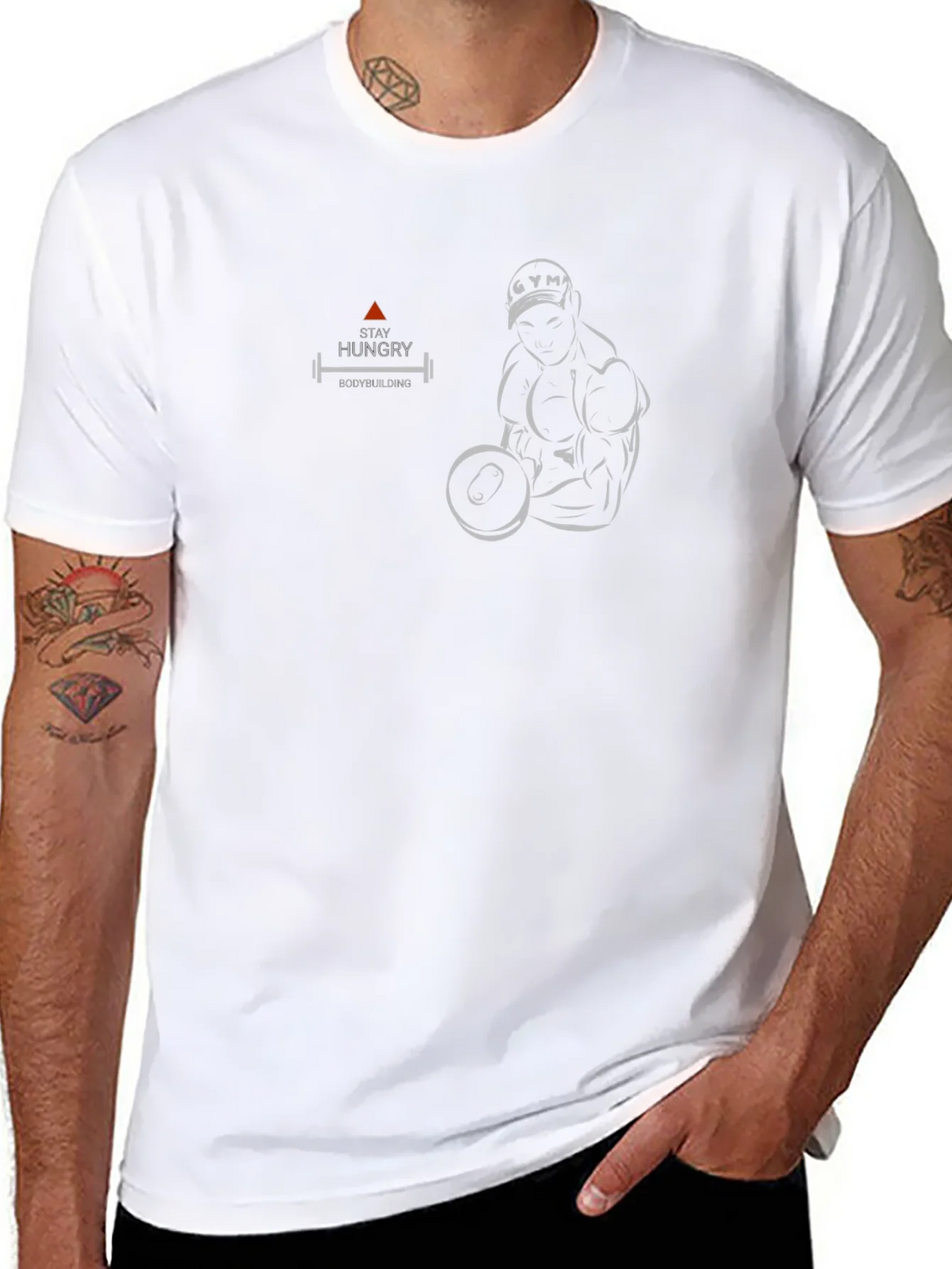 Stay Hungry Bodybuilding Gym T-Shirt product image 9