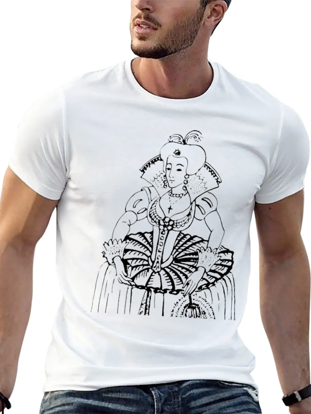 Elizabethan Era Queen Graphic Tee - Black product image 4