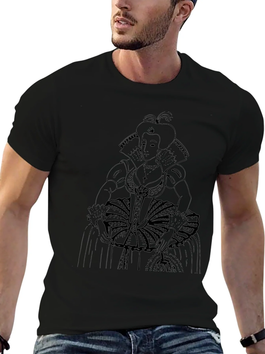 Elizabethan Era Queen Graphic Tee - Black product image 8