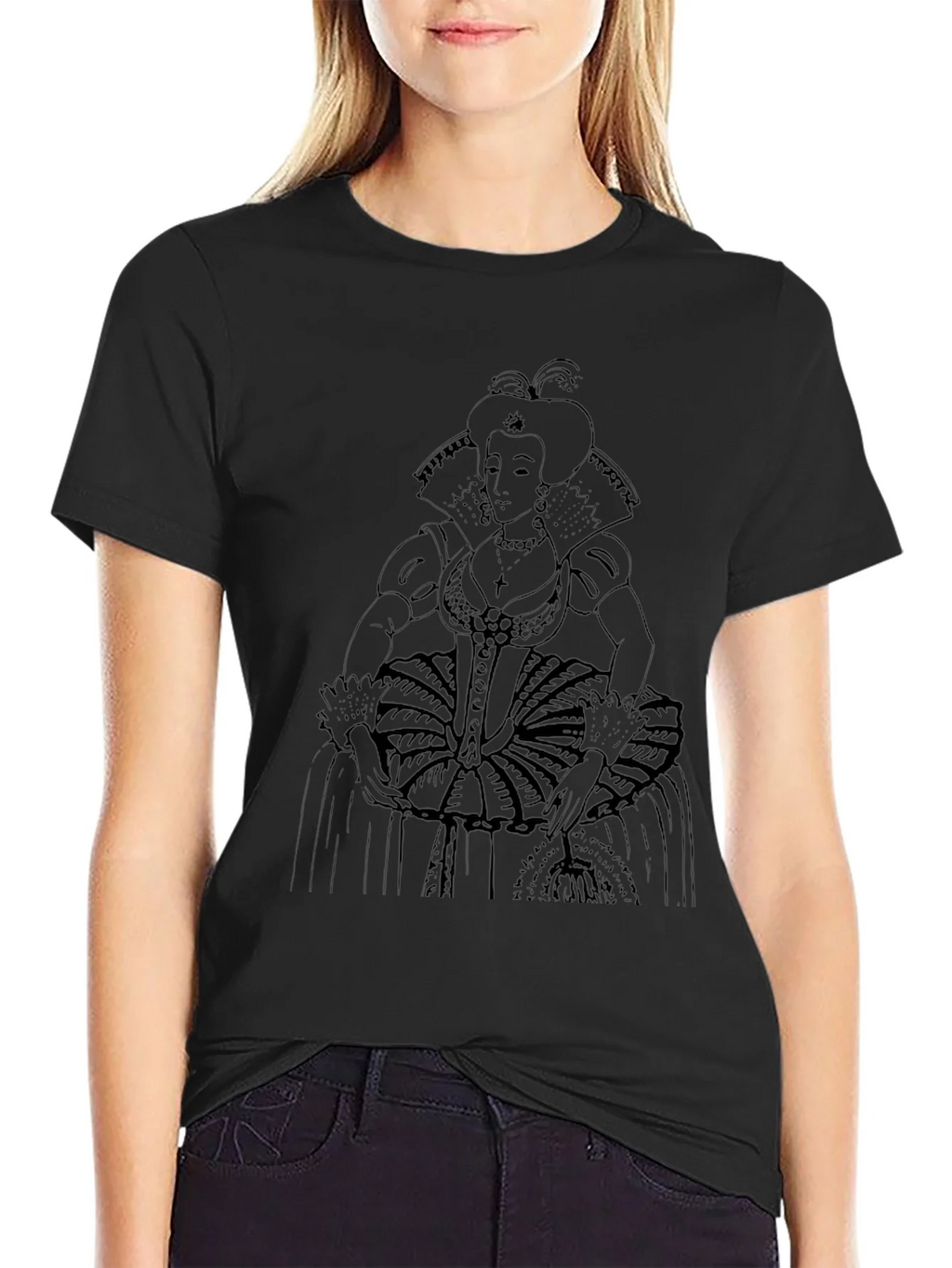 Elizabethan Era Queen Graphic Tee - Black product image 5
