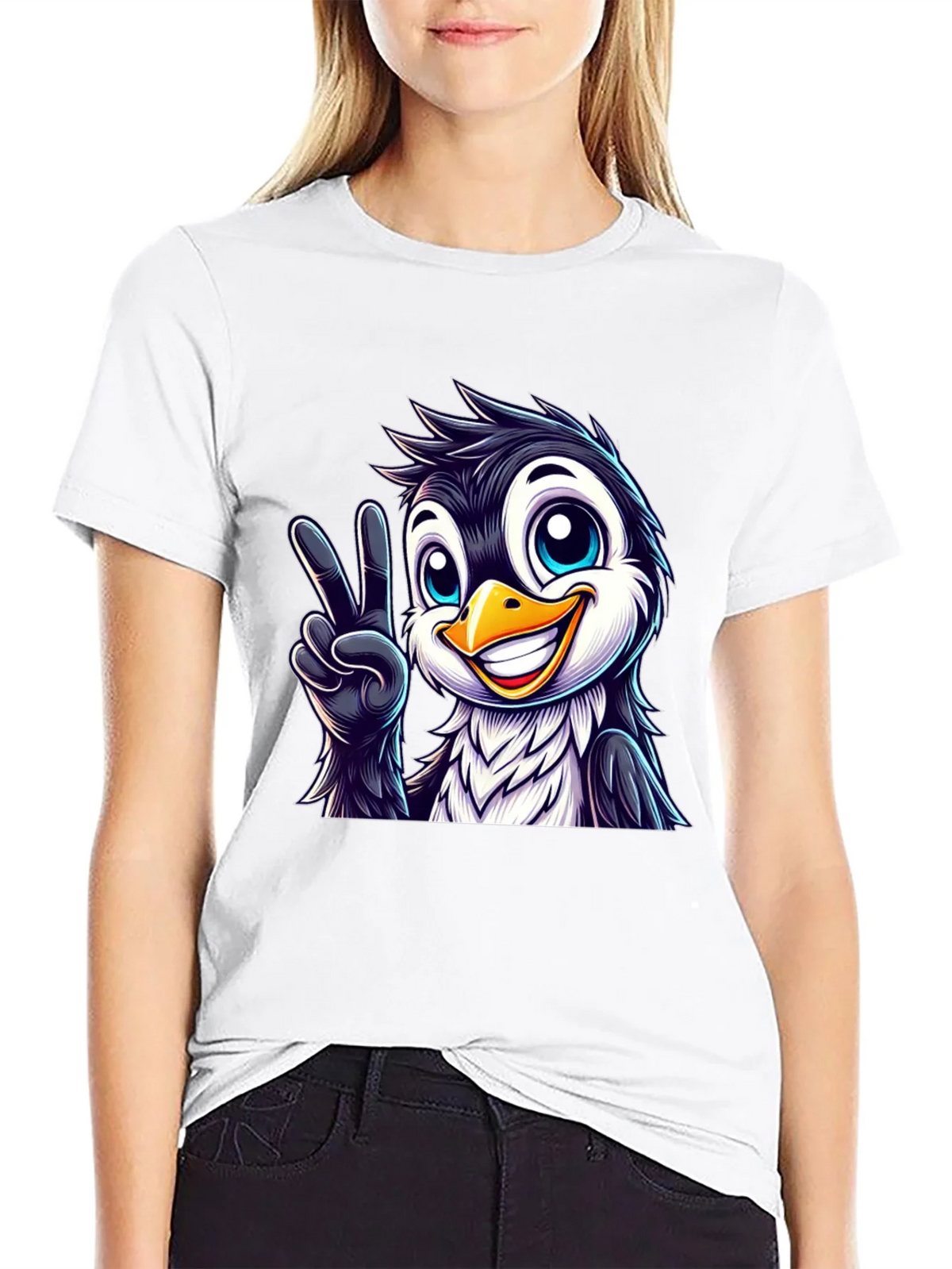 Peace Penguin Graphic Tee - Mens Black T-Shirt product image 11