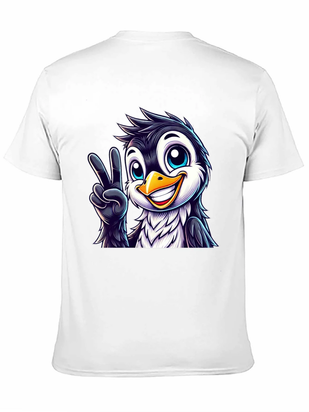 Peace Penguin Graphic Tee - Mens Black T-Shirt product image 2