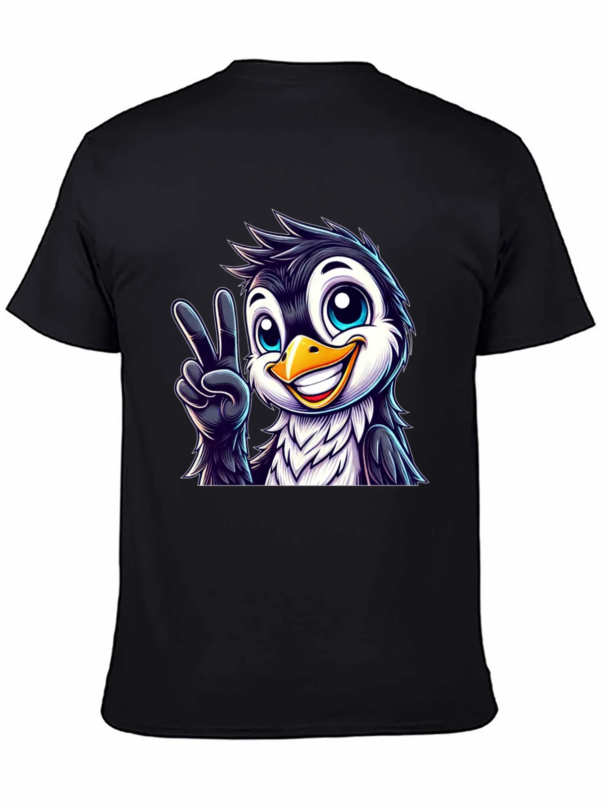 Peace Penguin Graphic Tee - Mens Black T-Shirt product image 7