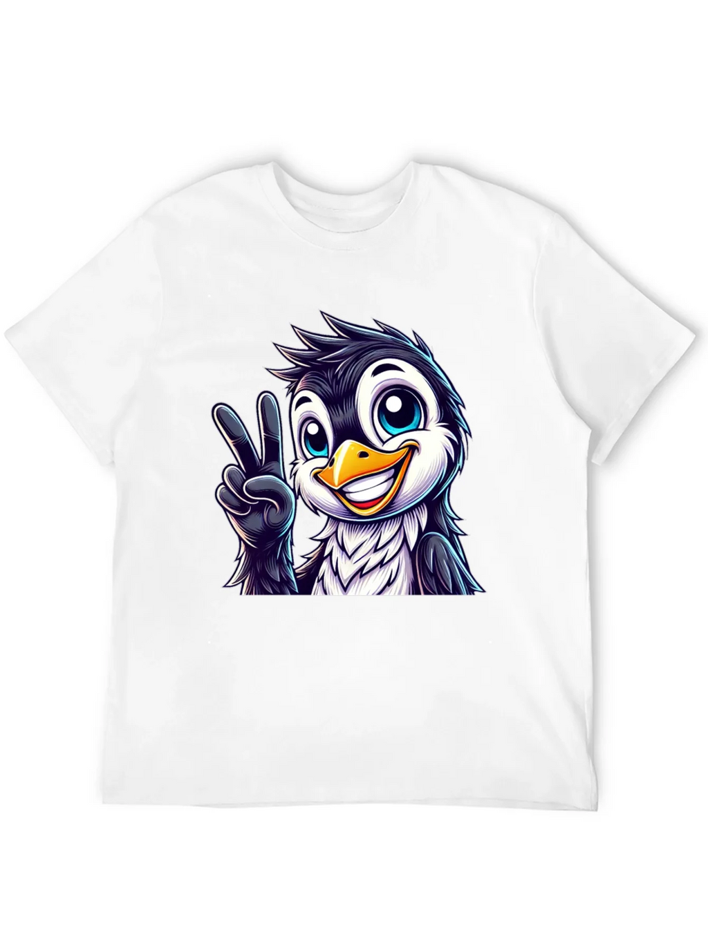 Peace Penguin Graphic Tee - Mens Black T-Shirt product image 3
