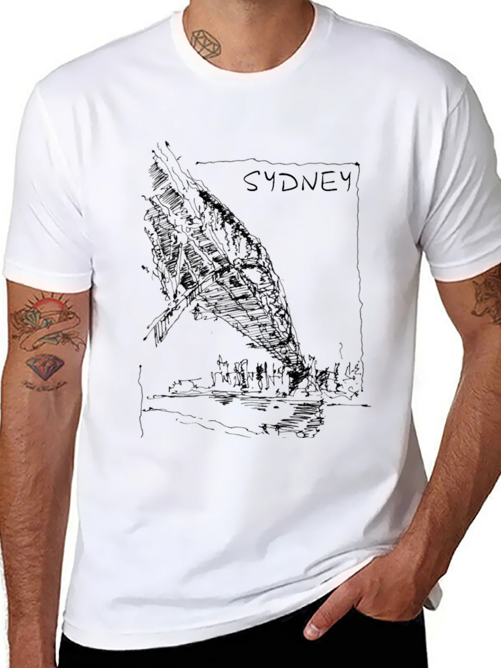 Sydney Graphic Tee - Black Unisex T-Shirt product image 10