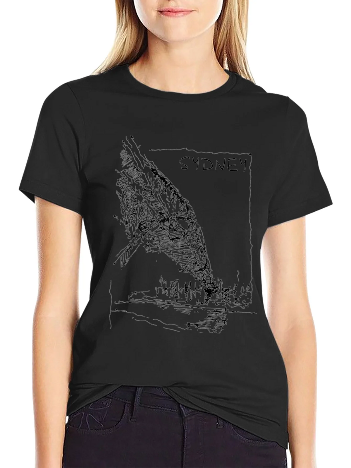Sydney Graphic Tee - Black Unisex T-Shirt product image 5
