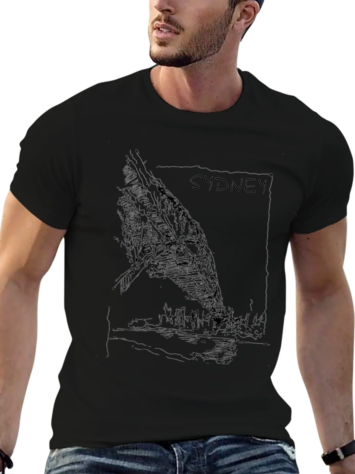 Sydney Graphic Tee - Black Unisex T-Shirt product image 9
